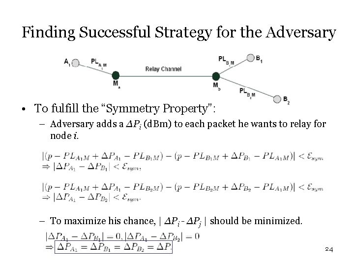 Finding Successful Strategy for the Adversary • To fulfill the “Symmetry Property”: – Adversary