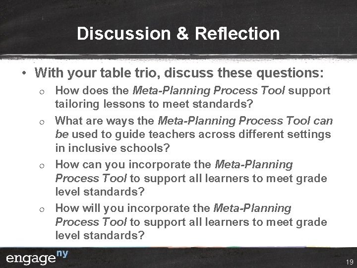 Discussion & Reflection • With your table trio, discuss these questions: ¦ ¦ How Discussion & Reflection • With your table trio, discuss these questions: ¦ ¦ How