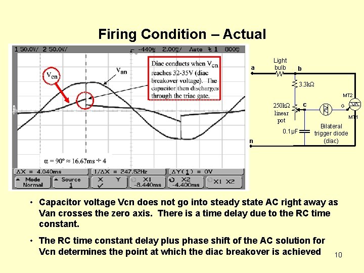 Firing Condition – Actual a Light bulb b 3. 3 kΩ MT 2 250