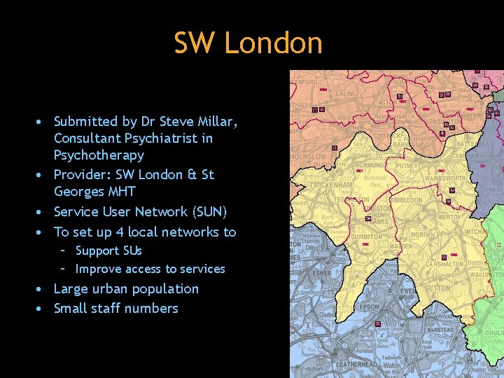 SW London • Submitted by Dr Steve Millar, Consultant Psychiatrist in Psychotherapy • Provider:
