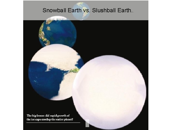 Snowball Earth vs. Slushball Earth. . 