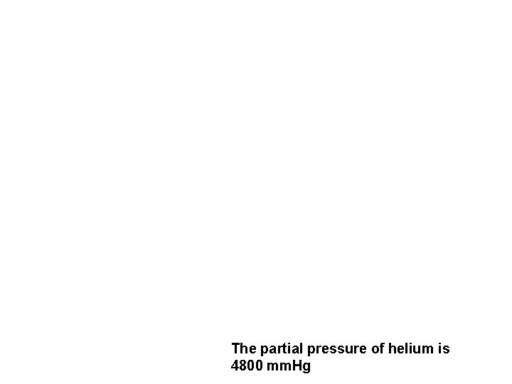 The partial pressure of helium is 4800 mm. Hg 