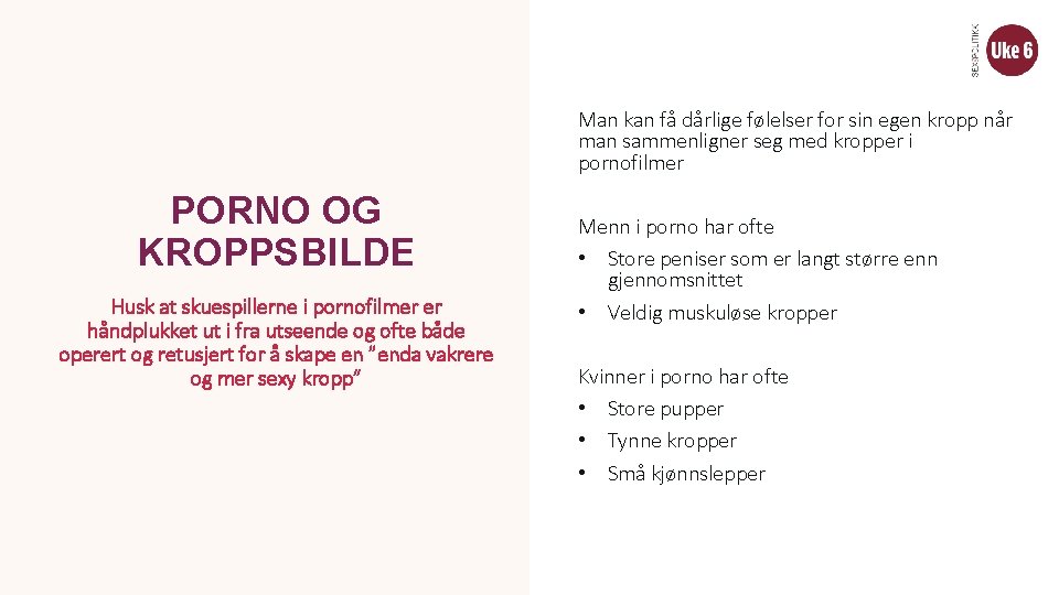 Man kan få dårlige følelser for sin egen kropp når man sammenligner seg med