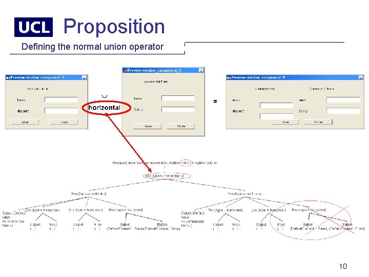 Proposition Defining the normal union operator 10 