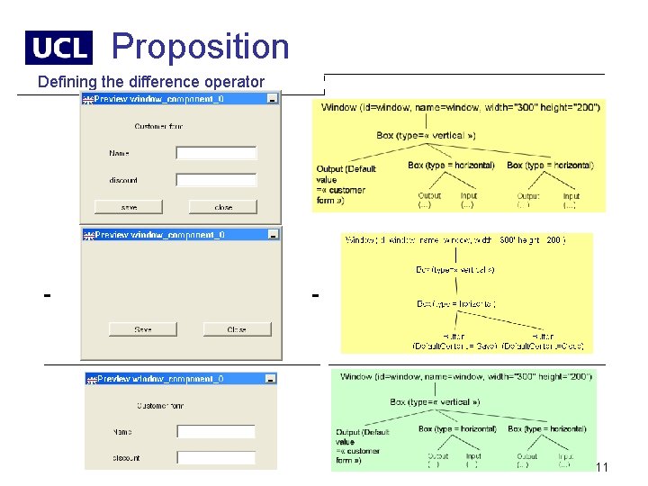 Proposition Defining the difference operator - - 11 