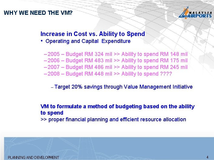 WHY WE NEED THE VM? Increase in Cost vs. Ability to Spend • Operating