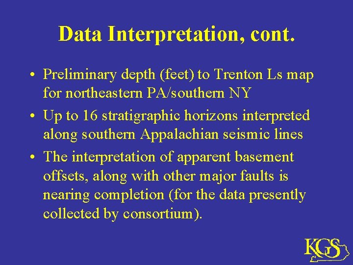 Data Interpretation, cont. • Preliminary depth (feet) to Trenton Ls map for northeastern PA/southern