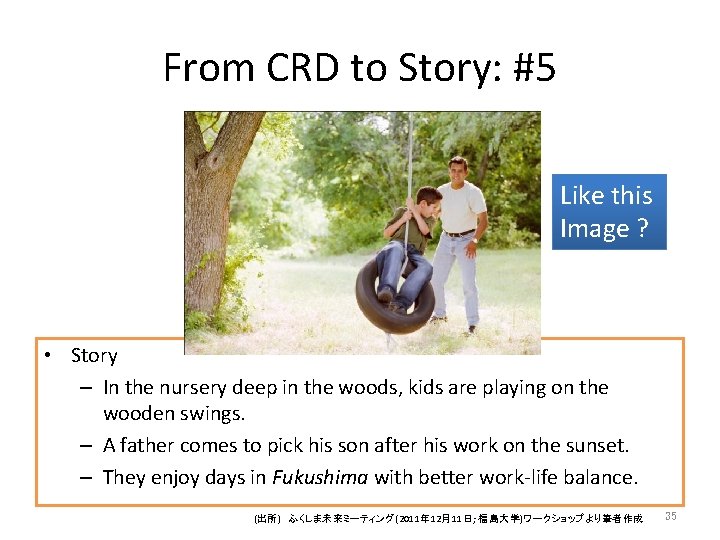 From CRD to Story: #5 Like this Image ? • Story – In the