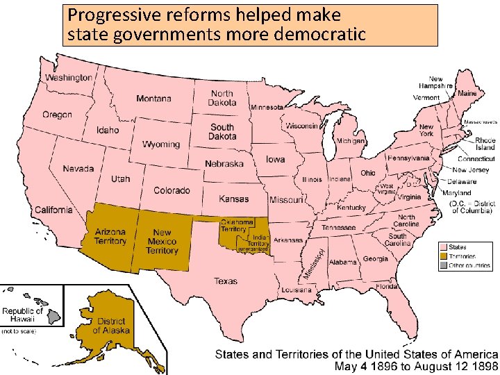 Progressive reforms helped make state governments more democratic 