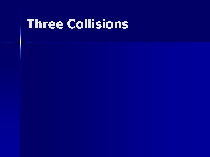 Three Collisions 