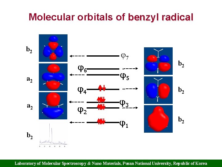 Molecular orbitals of benzyl radical b 2 φ7 φ6 a 2 φ5 φ4 φ2