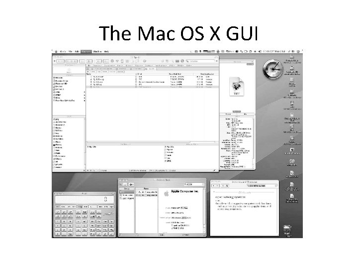 The Mac OS X GUI 