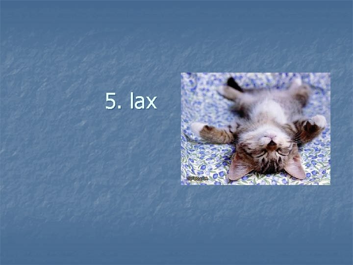 5. lax 
