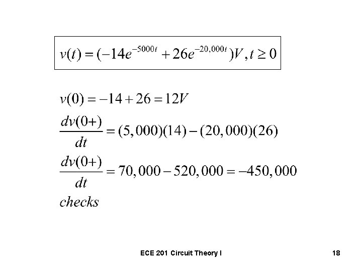 ECE 201 Circuit Theory I 18 