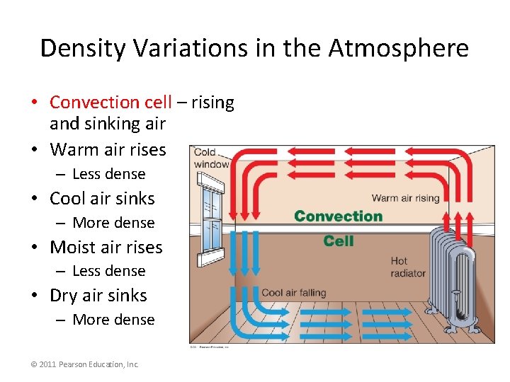 Density Variations in the Atmosphere • Convection cell – rising and sinking air •