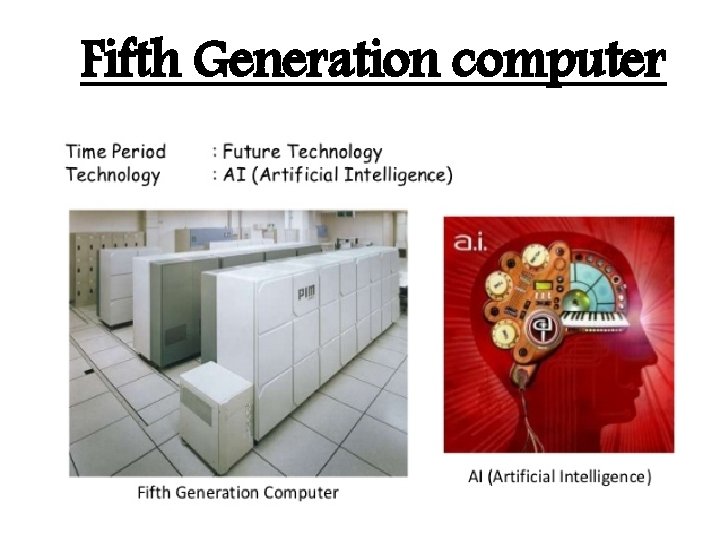 Fifth Generation computer Fifth Generation computer