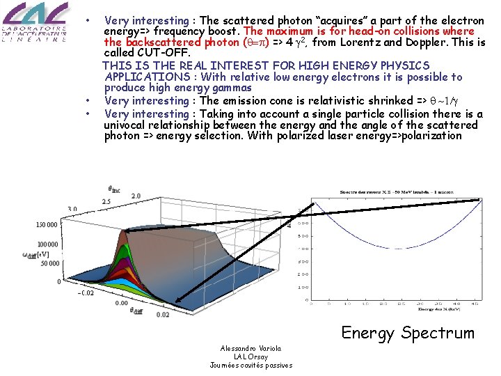  • • • Very interesting : The scattered photon “acquires” a part of