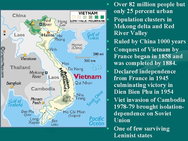  • Over 82 million people but only 25 percent urban • Population clusters