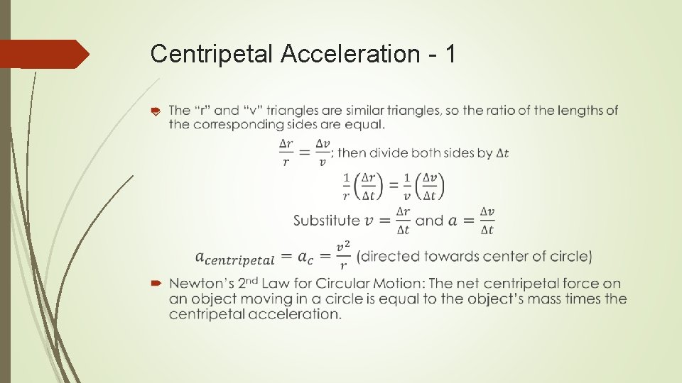 Centripetal Acceleration - 1 