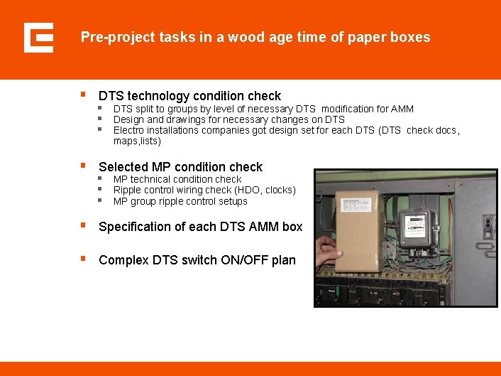 Pre-project tasks in a wood age time of paper boxes § DTS technology condition