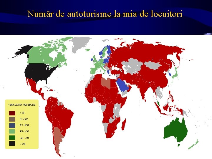 Număr de autoturisme la mia de locuitori 