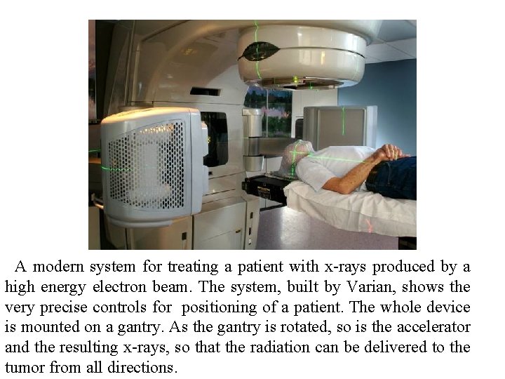 A modern system for treating a patient with x-rays produced by a high energy