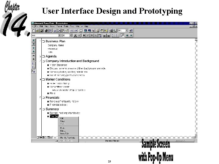 User Interface Design and Prototyping 19 