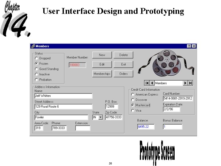 User Interface Design and Prototyping 50 