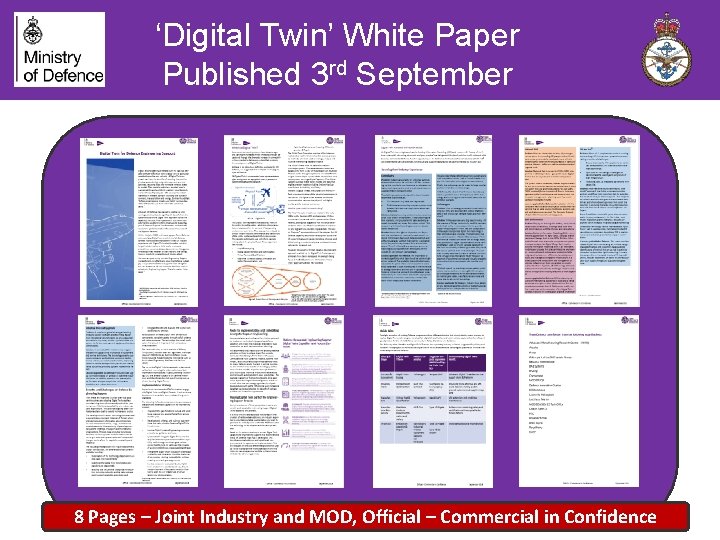 ‘Digital Twin’ White Paper Published 3 rd September 2019 Quick wins requirements 8 Pages