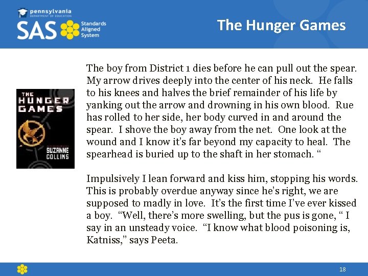 The Hunger Games The boy from District 1 dies before he can pull out