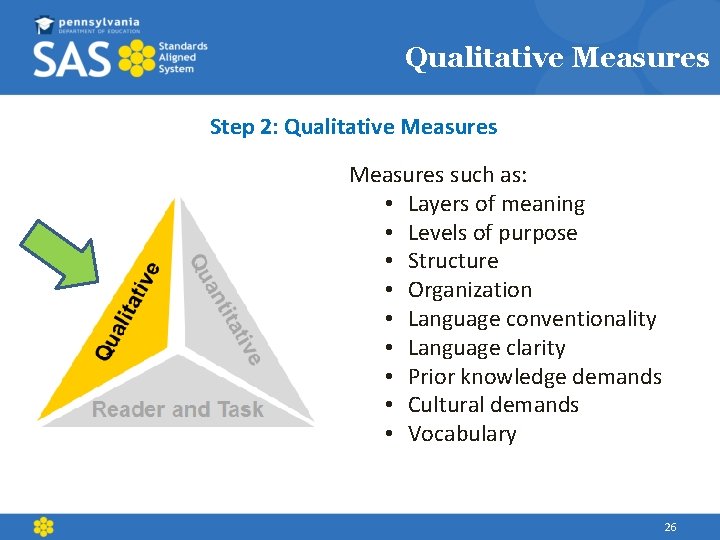 Qualitative Measures Step 2: Qualitative Measures such as: • Layers of meaning • Levels
