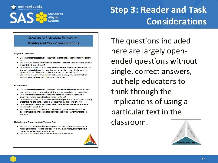 Step 3: Reader and Task Considerations The questions included here are largely openended questions