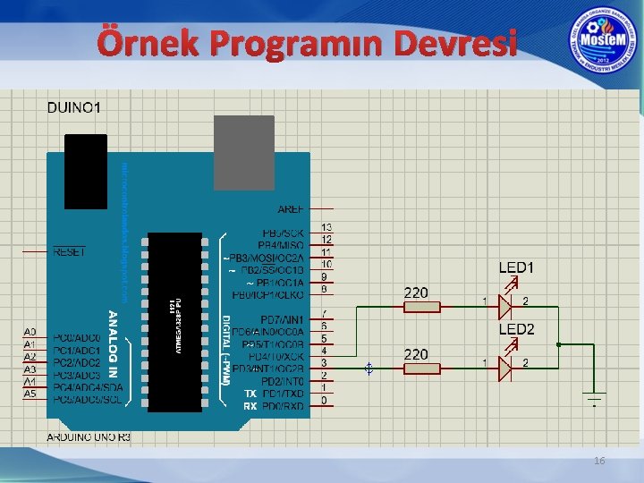 Örnek Programın Devresi 16 