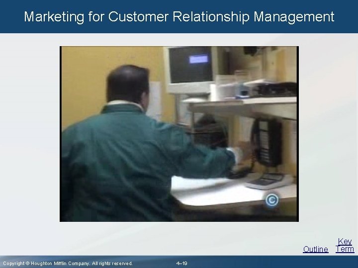 Marketing for Customer Relationship Management Key Outline Term Copyright © Houghton Mifflin Company. All