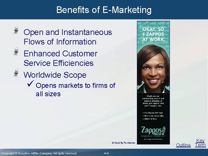 Benefits of E-Marketing Open and Instantaneous Flows of Information Enhanced Customer Service Efficiencies Worldwide