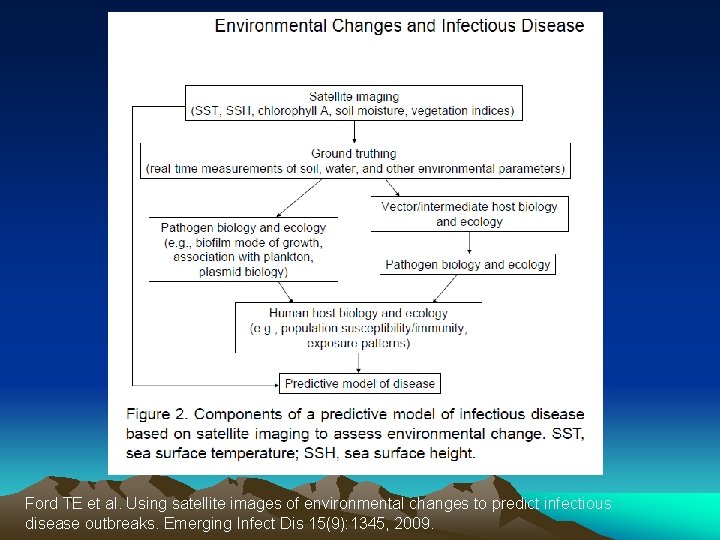 Ford TE et al. Using satellite images of environmental changes to predict infectious disease