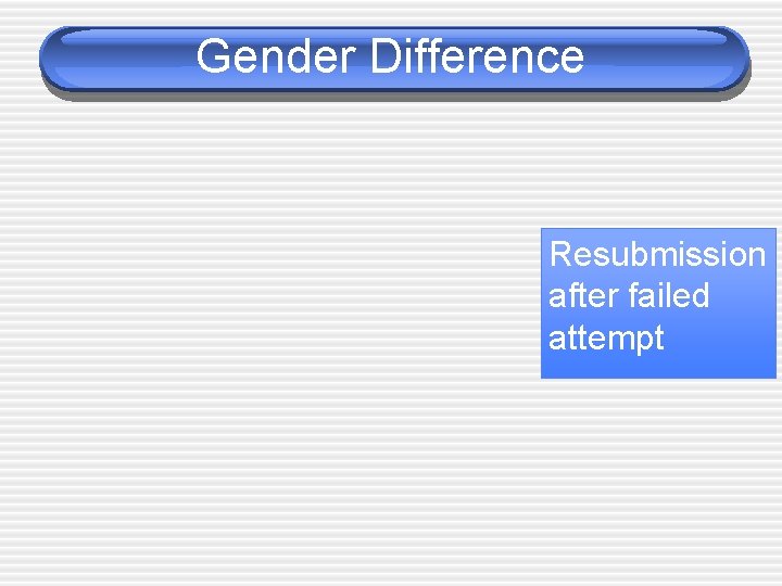 Gender Difference Resubmission after failed attempt 