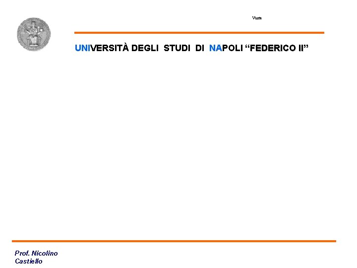 Vuota UNIVERSITÀ DEGLI STUDI DI NAPOLI “FEDERICO II” Prof. Nicolino Castiello 