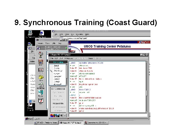 9. Synchronous Training (Coast Guard) 