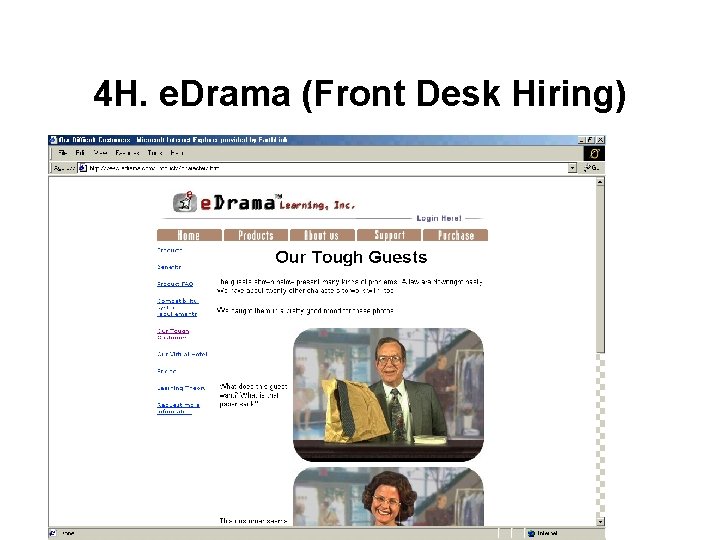 4 H. e. Drama (Front Desk Hiring) 