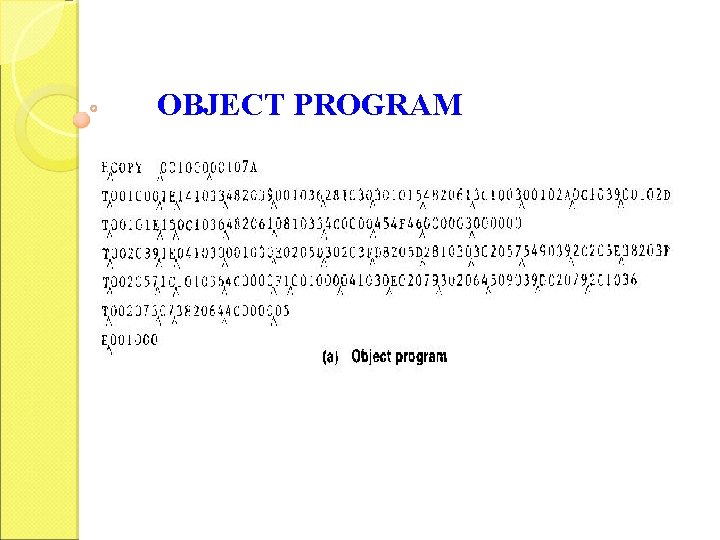 OBJECT PROGRAM 