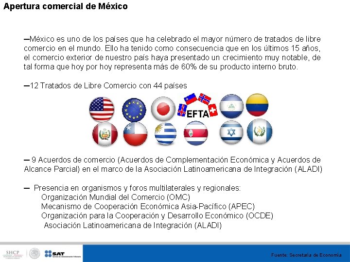 Apertura comercial de México ─México es uno de los países que ha celebrado el