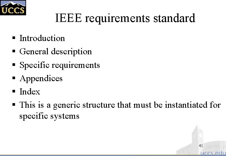 IEEE requirements standard § § § Introduction General description Specific requirements Appendices Index This