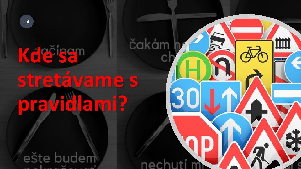 14 Kde sa stretávame s pravidlami? 