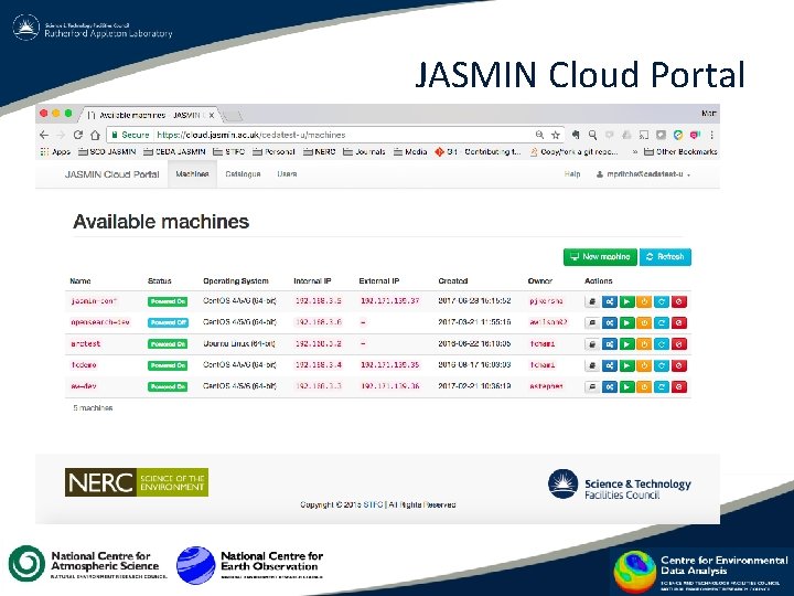 JASMIN Cloud Portal 