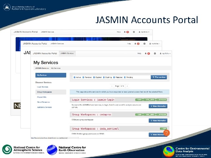 JASMIN Accounts Portal 