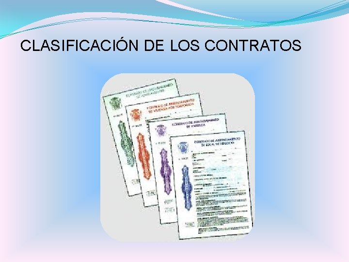 CLASIFICACIÓN DE LOS CONTRATOS 