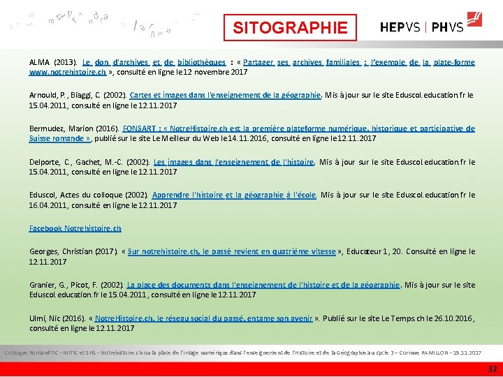 SITOGRAPHIE ALMA (2013). Le don d'archives et de bibliothèques : « Partager ses archives SITOGRAPHIE ALMA (2013). Le don d'archives et de bibliothèques : « Partager ses archives