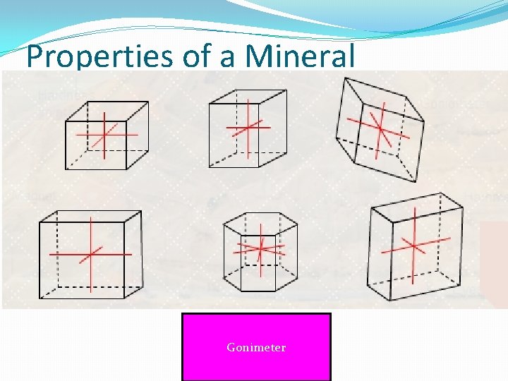 Properties of a Mineral Gonimeter 