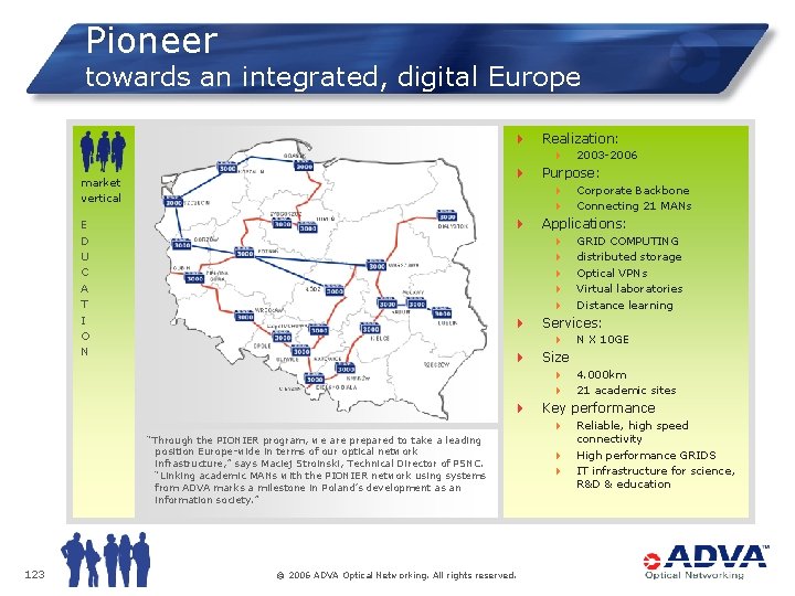 Pioneer towards an integrated, digital Europe 4 Realization: 4 4 market vertical Purpose: 4